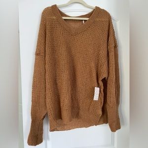 Brown Free People Birchwood Sweater